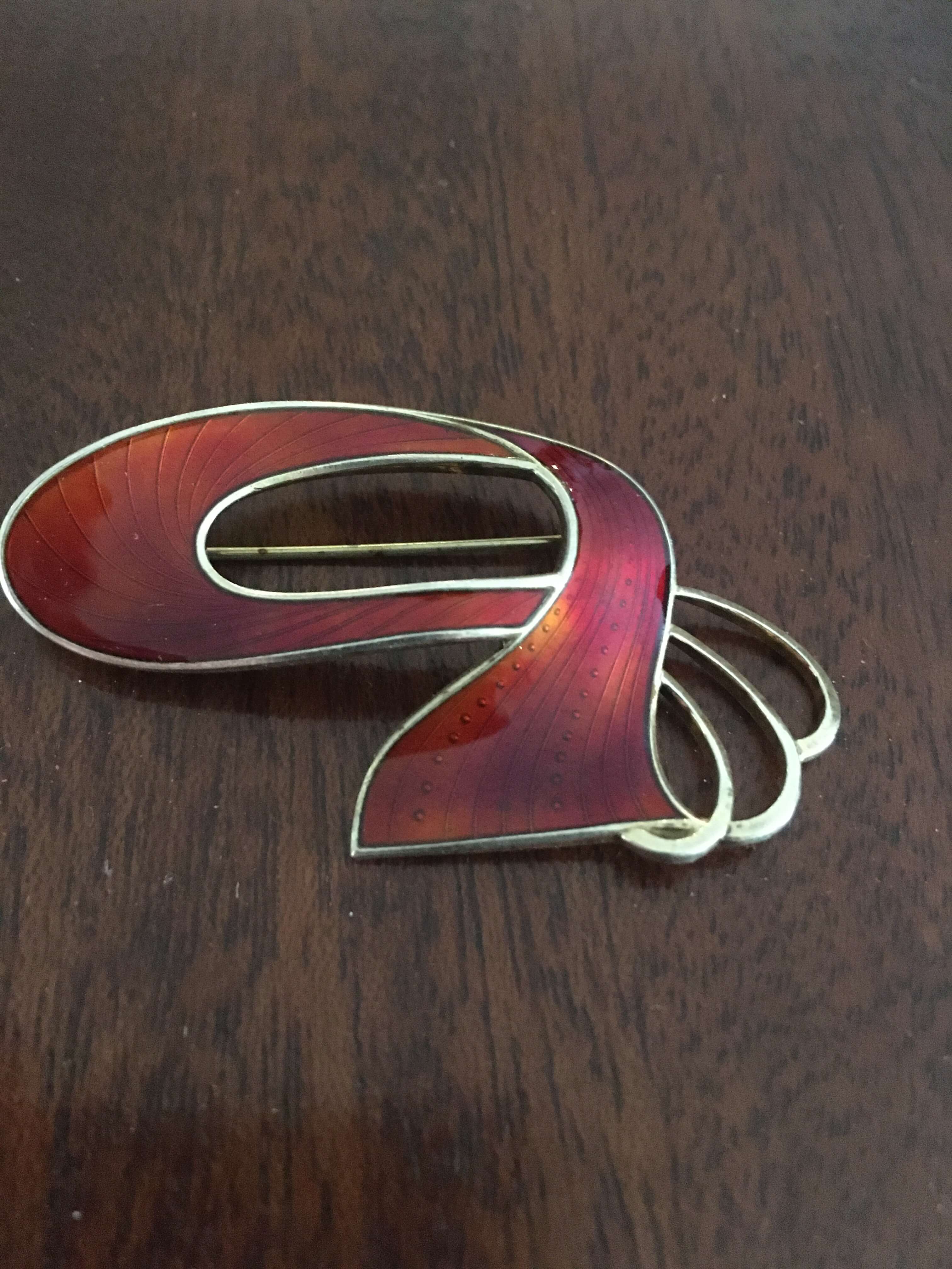 Norwegian Enamel Brooch